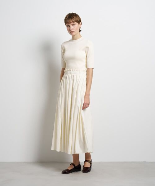 LANVIN en Bleu(ランバンオンブルー)の「ハーフスリーブニットコンビワンピース(ワンピース・レディース・オフホワイト/ブラック・36/38)」の3枚目の写真