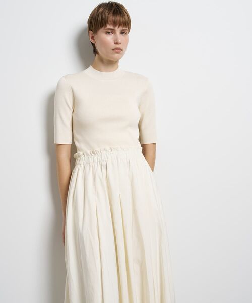 LANVIN en Bleu(ランバンオンブルー)の「ハーフスリーブニットコンビワンピース(ワンピース・レディース・オフホワイト/ブラック・36/38)」の7枚目の写真