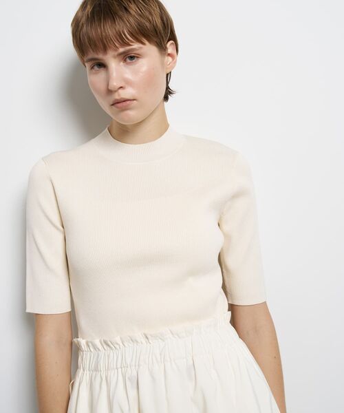 LANVIN en Bleu(ランバンオンブルー)の「ハーフスリーブニットコンビワンピース(ワンピース・レディース・オフホワイト/ブラック・36/38)」の8枚目の写真
