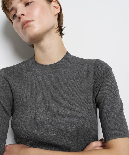LANVIN en Bleu(ランバンオンブルー)の「ハーフスリーブニットコンビワンピース(ワンピース・レディース・オフホワイト/ブラック・36/38)」の16枚目の写真