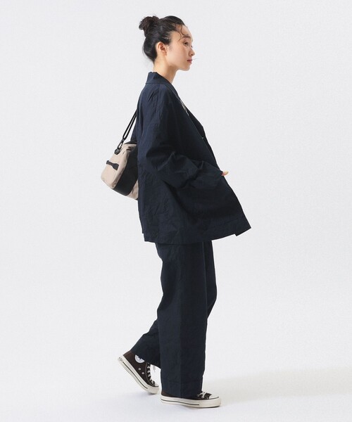 BEAMS BOY（ビームスボーイ）の「リンクル ジャケット（テーラードジャケット・レディース・ホワイト系その他7/ネイビー・ONE SIZE）」の4枚目の写真