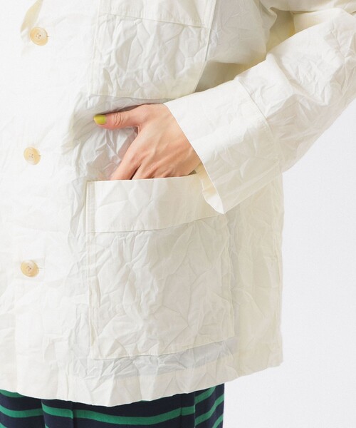 BEAMS BOY（ビームスボーイ）の「リンクル ジャケット（テーラードジャケット・レディース・ホワイト系その他7/ネイビー・ONE SIZE）」の15枚目の写真