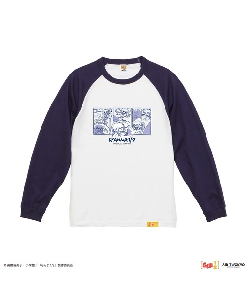 AIR TWOKYO(エアトゥーキョー)の「TVアニメ「らんま1/2」第2弾 ポップイラストラグランスリーブTシャツ 2(らんま & シャンプー)(Tシャツ/カットソー・レディース・ホワイト×ネイビー・X-LARGE/LARGE/MEDIUM)」の3枚目の写真