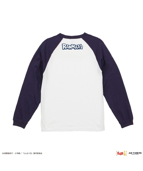 AIR TWOKYO(エアトゥーキョー)の「TVアニメ「らんま1/2」第2弾 ポップイラストラグランスリーブTシャツ 2(らんま & シャンプー)(Tシャツ/カットソー・レディース・ホワイト×ネイビー・X-LARGE/LARGE/MEDIUM)」の4枚目の写真