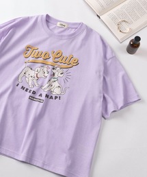 make a ray!（メイク ア レイ！）の「【71】【Disney/ディズニー】ミッキーマウス/ズートピア/ベイマックス/スティッチ/くまのプーさん/トイストーリー ワイド プリントTシャツ/刺繍/バックプリント/レディース（S）（Tシャツ/カットソー）」
