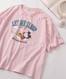 Disney（ディズニー）の「【71】【Disney/ディズニー】ミッキーマウス/ズートピア/ベイマックス/スティッチ/くまのプーさん ワイド プリントTシャツ/刺繍/バックプリント/レディース（S）（Tシャツ/カットソー）」