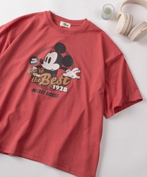 Disney（ディズニー）の「【71】【Disney/ディズニー】ミッキーマウス/ズートピア/ベイマックス/スティッチ/くまのプーさん ワイド プリントTシャツ/刺繍/バックプリント/レディース（S）（Tシャツ/カットソー）」