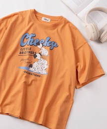 Disney（ディズニー）の「【71】【Disney/ディズニー】ミッキーマウス/ズートピア/ベイマックス/スティッチ/くまのプーさん ワイド プリントTシャツ/刺繍/バックプリント/レディース（S）（Tシャツ/カットソー）」