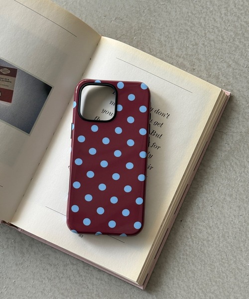 SANSeLF(サンセルフ)の「【SANSeLF】レトロポルカドットスマホケース iPhoneカバー アイフォンケース sac26s001(スマホケース/カバー・レディース・ブラック/ブルー/ボルドー・iPhone 16/iPhone 15/iPhone 17)」の10枚目の写真