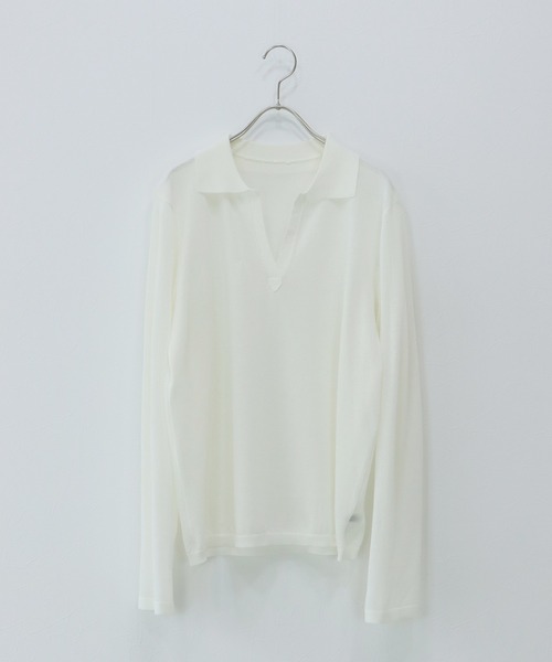 J by blue(ジェイバイブルー)の「スキッパーシアーニット(ニット/セーター・レディース・ネイビー/ブルー/ホワイト・MEDIUM)」の19枚目の写真