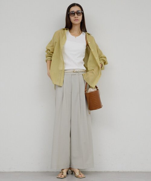 GALLARDAGALANTE(ガリャルダガランテ)の「プランプバックルベルト(ベルト・レディース・ダークブラウン/アイボリー・FREE)」の5枚目の写真