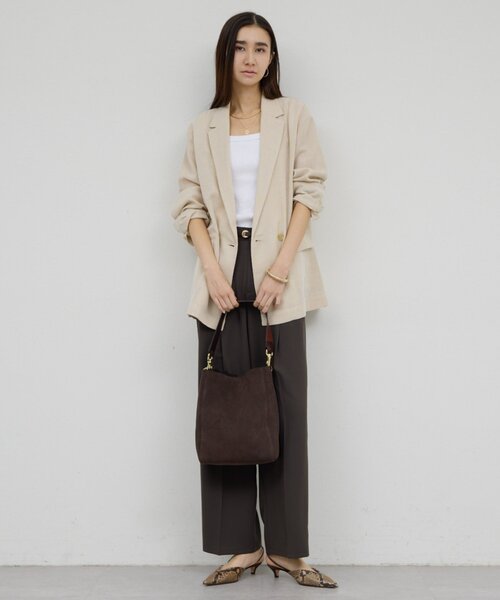 GALLARDAGALANTE(ガリャルダガランテ)の「プランプバックルベルト(ベルト・レディース・ダークブラウン/アイボリー・FREE)」の12枚目の写真