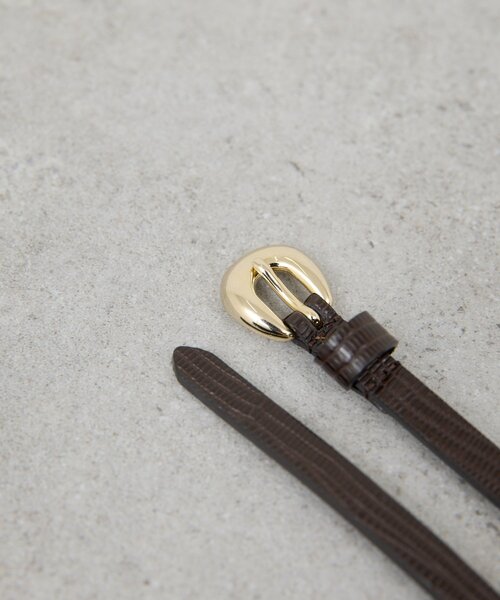 GALLARDAGALANTE(ガリャルダガランテ)の「プランプバックルベルト(ベルト・レディース・ダークブラウン/アイボリー・FREE)」の15枚目の写真