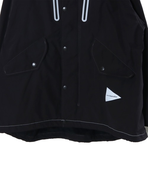 and wander（アンドワンダー）の「【and wander】fishtail Octa coat（マウンテンパーカー・メンズ・ブラック・L/M）」の6枚目の写真