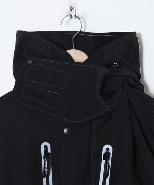 and wander（アンドワンダー）の「【and wander】fishtail Octa coat（マウンテンパーカー・メンズ・ブラック・L/M）」の8枚目の写真