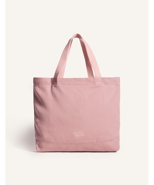 Maison Kitsune(メゾンキツネ)の「DOUBLE FOX HEAD FADED TOTE(トートバッグ・レディース・スモークピンク・U)」の3枚目の写真