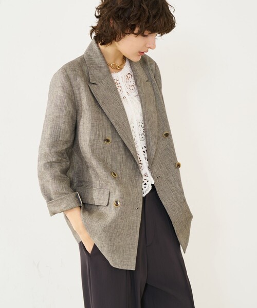 qualite（カリテ）の「【前後2WAY仕様】スカラップレース2WAYブラウス/春服/夏服/レース/ベスト（ベスト・レディース・ブラック/オフホワイト・フリー）」の21枚目の写真