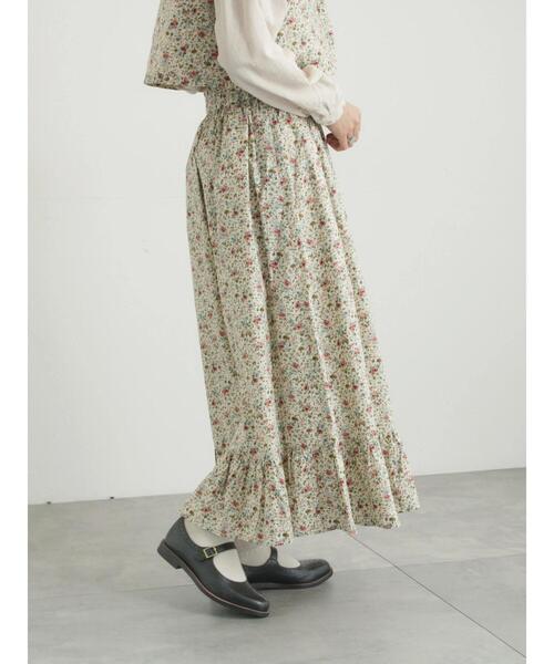 TSUHARU by Samansa Mos2（ツハルバイサマンサモスモス）の「【LIBERTY】BEATRICE柄裾フリルスカート（スカート・レディース・ラベンダー・F）」の5枚目の写真