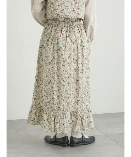 TSUHARU by Samansa Mos2（ツハルバイサマンサモスモス）の「【LIBERTY】BEATRICE柄裾フリルスカート（スカート・レディース・ラベンダー・F）」の6枚目の写真