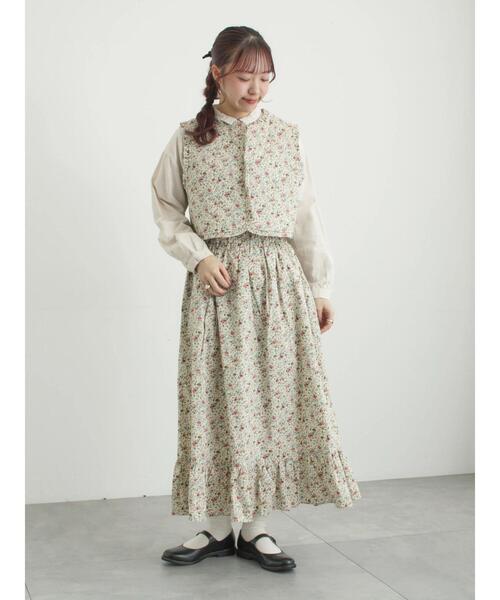 TSUHARU by Samansa Mos2（ツハルバイサマンサモスモス）の「【LIBERTY】BEATRICE柄裾フリルスカート（スカート・レディース・ラベンダー・F）」の7枚目の写真