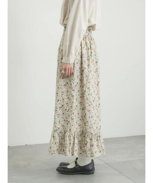 TSUHARU by Samansa Mos2（ツハルバイサマンサモスモス）の「【LIBERTY】BEATRICE柄裾フリルスカート（スカート・レディース・ラベンダー・F）」の18枚目の写真