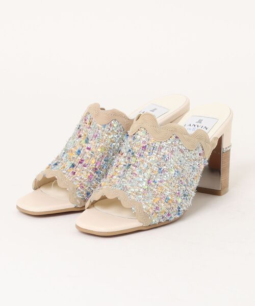 スカラップカットミュールサンダル（サンダル）｜LANVIN en Bleu