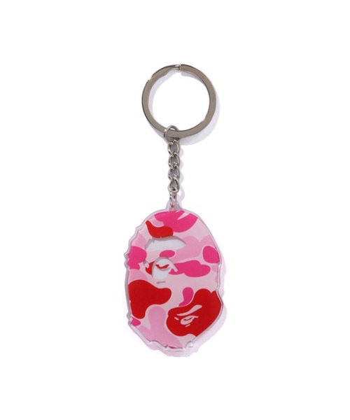 A BATHING APE(アベイシングエイプ)の「ABC CAMO APE HEAD ACRYLIC KEYCHAIN(キーホルダー・メンズ・グリーン/ピンク/ブルー・FREE)」の3枚目の写真