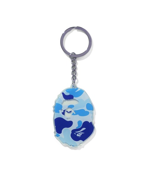 A BATHING APE(アベイシングエイプ)の「ABC CAMO APE HEAD ACRYLIC KEYCHAIN(キーホルダー・メンズ・グリーン/ピンク/ブルー・FREE)」の1枚目の写真