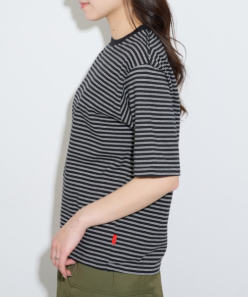 Healthknit（ヘルスニット）の「【Healthknit】26SS Classic Border Jersey Crewneck S/S 51049（Tシャツ/カットソー・レディース・パープル/ブラック・FREE）」の6枚目の写真