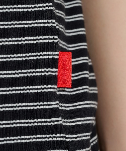 Healthknit（ヘルスニット）の「【Healthknit】26SS Classic Border Jersey Crewneck S/S 51049（Tシャツ/カットソー・レディース・パープル/ブラック・FREE）」の10枚目の写真