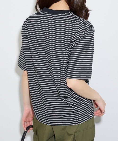 Healthknit（ヘルスニット）の「【Healthknit】26SS Classic Border Jersey Crewneck S/S 51049（Tシャツ/カットソー・レディース・パープル/ブラック・FREE）」の7枚目の写真