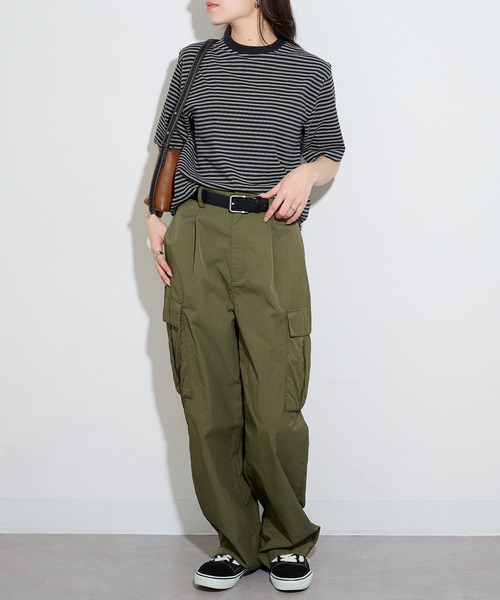 Healthknit（ヘルスニット）の「【Healthknit】26SS Classic Border Jersey Crewneck S/S 51049（Tシャツ/カットソー・レディース・パープル/ブラック・FREE）」の8枚目の写真