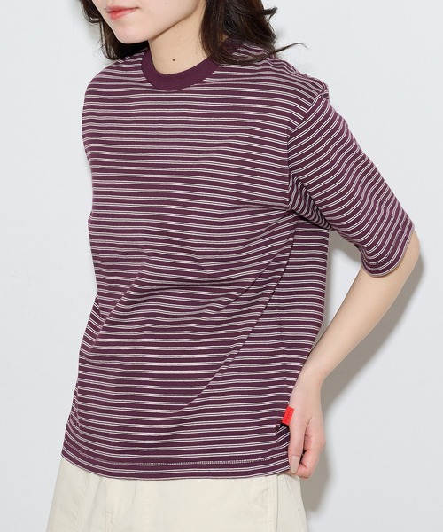Healthknit（ヘルスニット）の「【Healthknit】26SS Classic Border Jersey Crewneck S/S 51049（Tシャツ/カットソー・レディース・パープル/ブラック・FREE）」の13枚目の写真