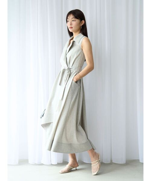 LAGUNAMOON(ラグナムーン)の「アシメヘムトレンチワンピース 【夏服】(ワンピース・レディース・ネイビー/グレー/ライトグレー/インディゴブルー/ブラック・MEDIUM/SMALL)」の19枚目の写真