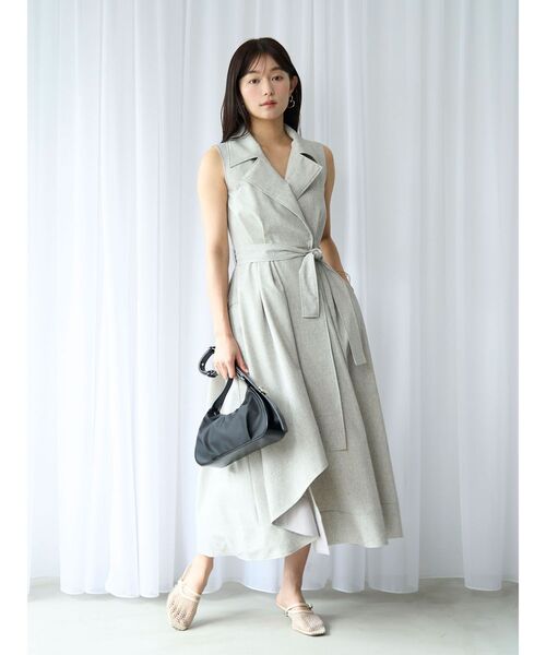 LAGUNAMOON(ラグナムーン)の「アシメヘムトレンチワンピース 【夏服】(ワンピース・レディース・ネイビー/グレー/ライトグレー/インディゴブルー/ブラック・MEDIUM/SMALL)」の20枚目の写真