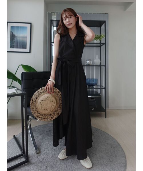 LAGUNAMOON(ラグナムーン)の「アシメヘムトレンチワンピース 【夏服】(ワンピース・レディース・ネイビー/グレー/ライトグレー/インディゴブルー/ブラック・MEDIUM/SMALL)」の21枚目の写真