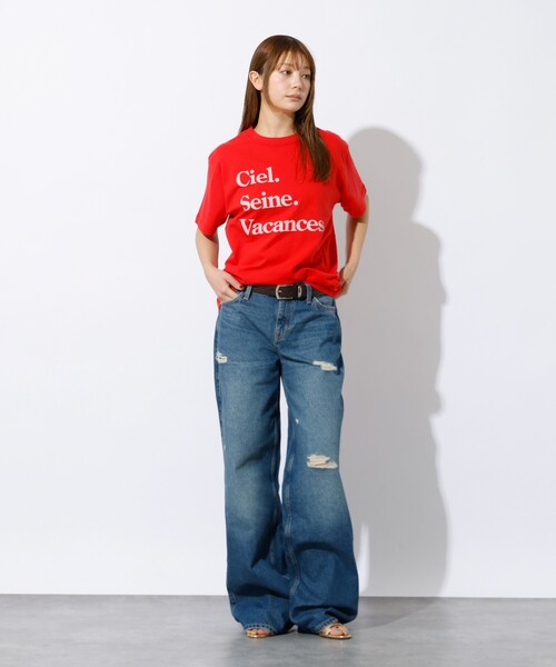GUESS JEANS(ゲスジーンズ)の「【GUESS JEANS/ゲスジーンズ】GJ G11 WIDE LEG/ワイルドレッグデニムジーンズ/W4BA0YD5CCA/ヴィンテージウォッシュ加工(デニムパンツ・レディース・インディゴブルー・26/25/24)」の3枚目の写真