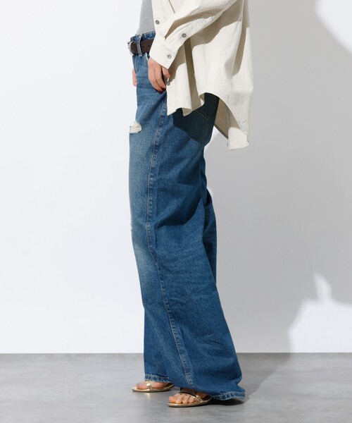 GUESS JEANS(ゲスジーンズ)の「【GUESS JEANS/ゲスジーンズ】GJ G11 WIDE LEG/ワイルドレッグデニムジーンズ/W4BA0YD5CCA/ヴィンテージウォッシュ加工(デニムパンツ・レディース・インディゴブルー・26/25/24)」の8枚目の写真