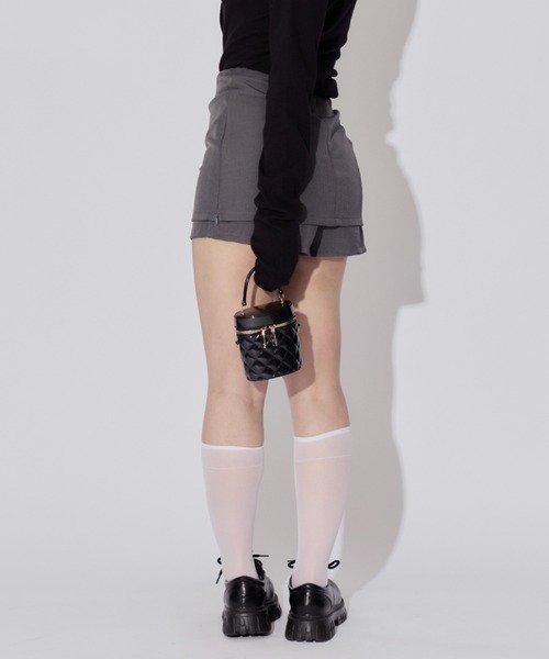 ALLuRing ChaRm(アリュリングチャーム)の「A-line Skirt Pants / Aラインスカートパンツ(スカート・レディース・グレー/ブラック・S/M)」の7枚目の写真