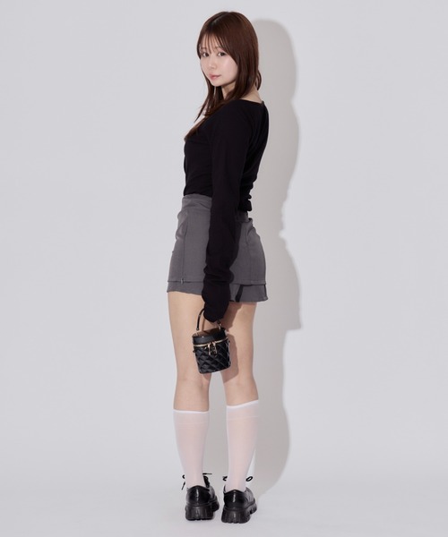 ALLuRing ChaRm(アリュリングチャーム)の「A-line Skirt Pants / Aラインスカートパンツ(スカート・レディース・グレー/ブラック・S/M)」の13枚目の写真