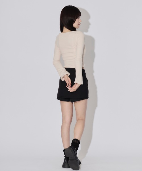 ALLuRing ChaRm(アリュリングチャーム)の「A-line Skirt Pants / Aラインスカートパンツ(スカート・レディース・グレー/ブラック・S/M)」の21枚目の写真