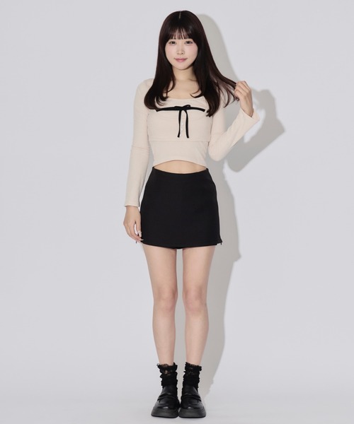 ALLuRing ChaRm(アリュリングチャーム)の「A-line Skirt Pants / Aラインスカートパンツ(スカート・レディース・グレー/ブラック・S/M)」の19枚目の写真