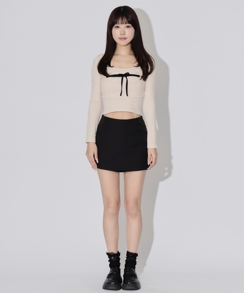ALLuRing ChaRm(アリュリングチャーム)の「A-line Skirt Pants / Aラインスカートパンツ(スカート・レディース・グレー/ブラック・S/M)」の18枚目の写真