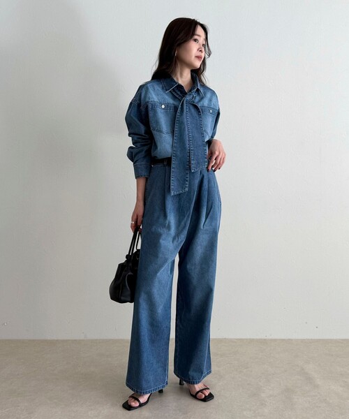 fredy emue(フレディエミュ)の「《セットアップ対応》ラップデニムパンツ(デニムパンツ・レディース・カーキ/ブルー・38/36)」の6枚目の写真