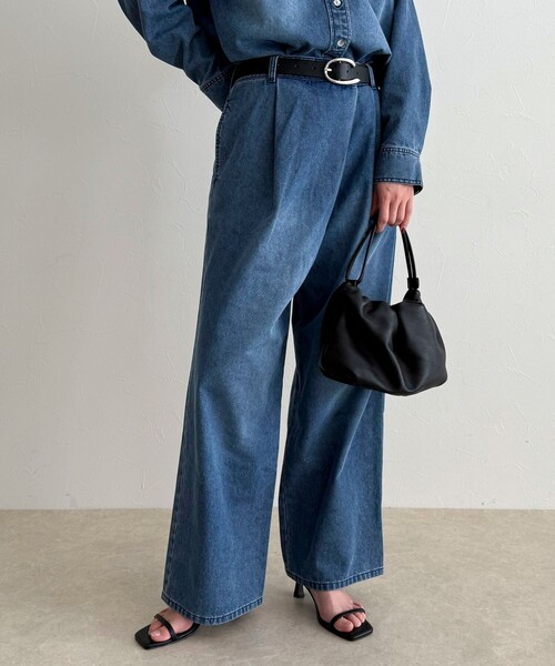 fredy emue(フレディエミュ)の「《セットアップ対応》ラップデニムパンツ(デニムパンツ・レディース・カーキ/ブルー・38/36)」の8枚目の写真