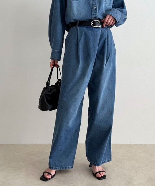 fredy emue(フレディエミュ)の「《セットアップ対応》ラップデニムパンツ(デニムパンツ・レディース・カーキ/ブルー・38/36)」の11枚目の写真