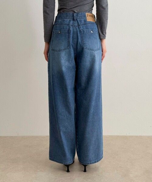 fredy emue(フレディエミュ)の「《セットアップ対応》ラップデニムパンツ(デニムパンツ・レディース・カーキ/ブルー・38/36)」の14枚目の写真