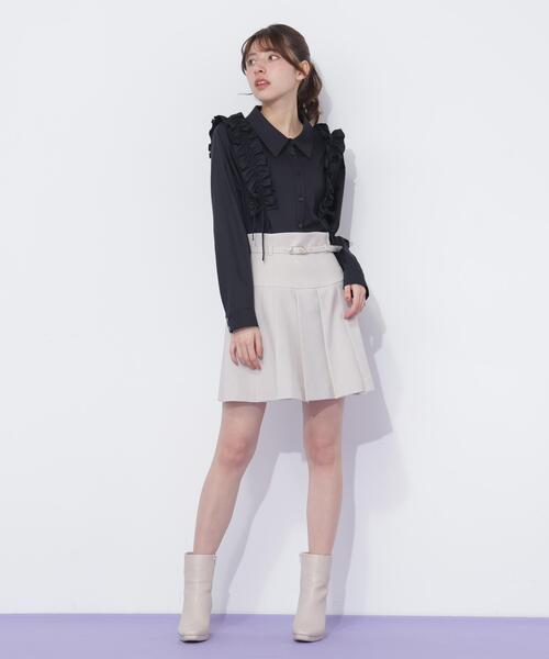 JILL by JILL STUART（ジルバイジルスチュアート）の「ショルダーフリルブラウス（シャツ/ブラウス・レディース・ブラック/ブルー/ホワイト・FREE）」の13枚目の写真
