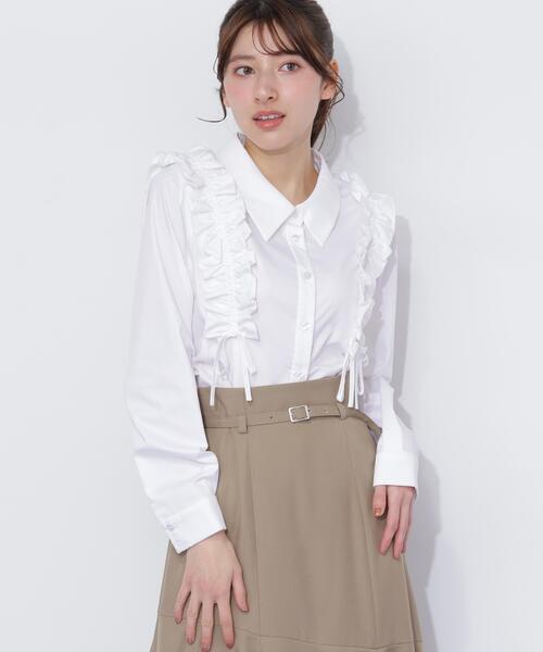 JILL by JILL STUART（ジルバイジルスチュアート）の「ショルダーフリルブラウス（シャツ/ブラウス・レディース・ブラック/ブルー/ホワイト・FREE）」の17枚目の写真