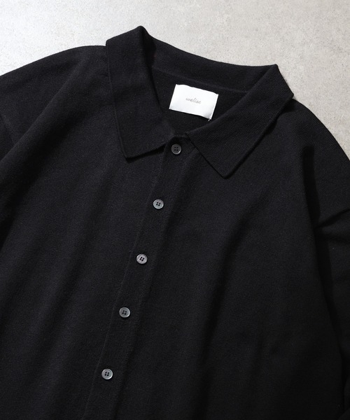 welise（ウェライズ）の「【welise/ウェライズ】ベーシックスムースニット ショート丈 ボタンポロカーディガン/ニットシャツ（カーディガン/ボレロ・メンズ・アイボリー/ブラック系その他/ブルーグレー/ブラック/レッド/チャコールグレー/グレー・L/M/S）」の9枚目の写真